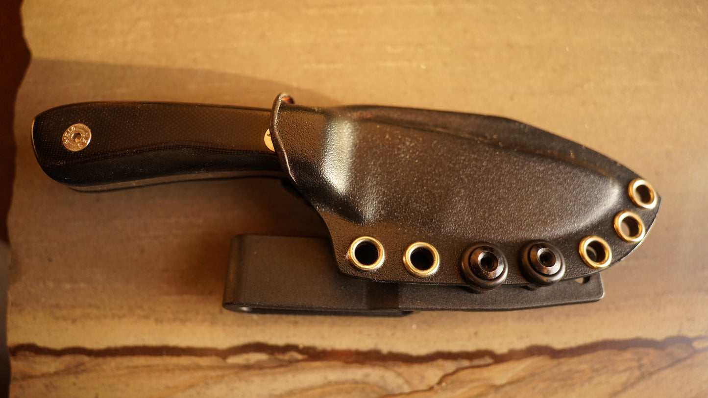 Blackout EDC Knife | Compact G10 Handle with Kydex Sheath