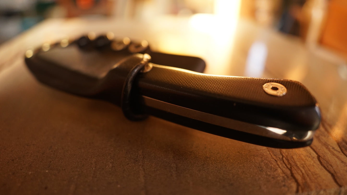 Blackout EDC Knife | Compact G10 Handle with Kydex Sheath
